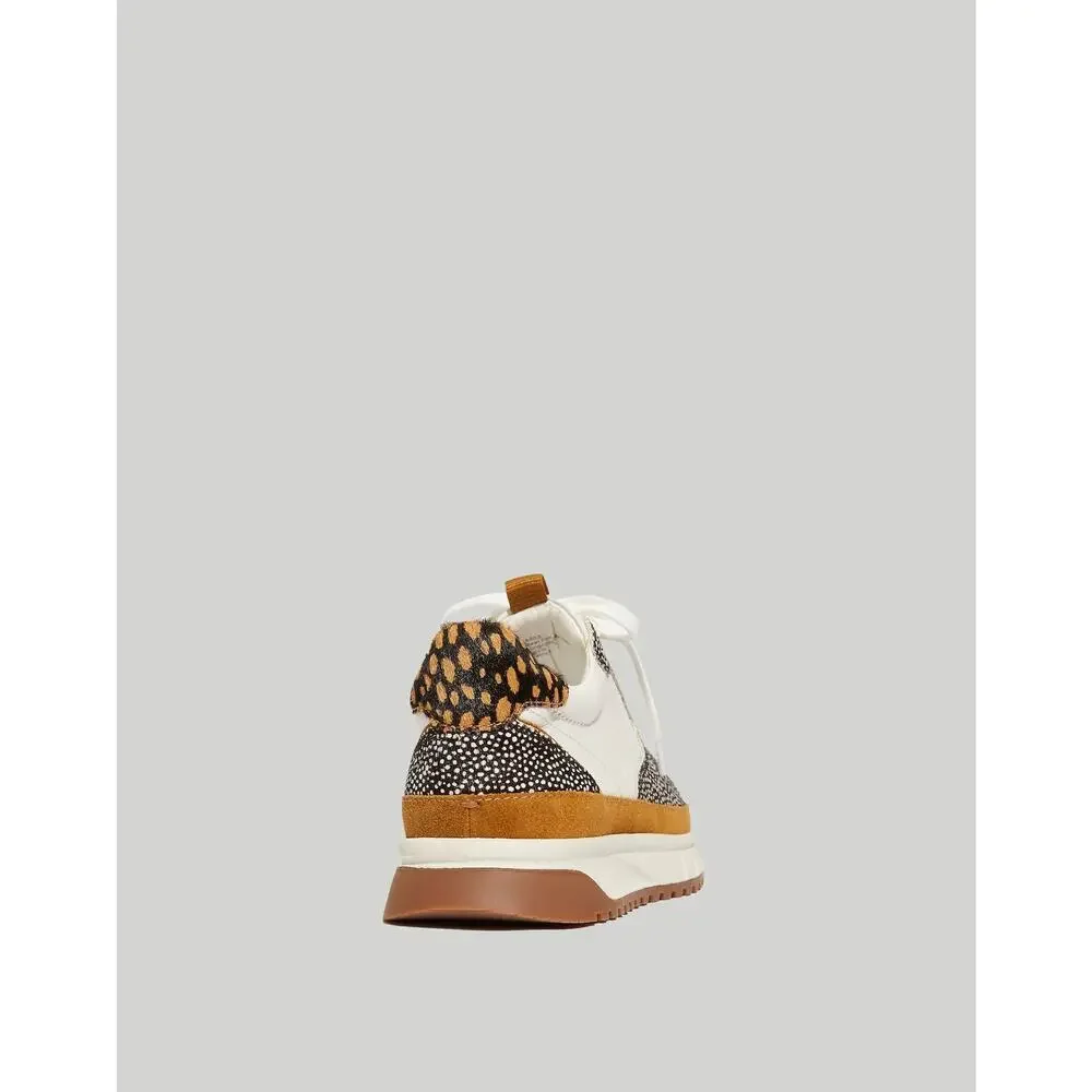 NEW Madewell Kickoff Trainer Sneakers in Spotted Calf Olive Grrove Multi 7.5 - Picture 11 of 11